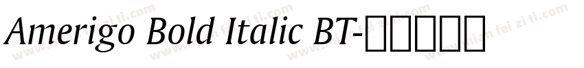 Amerigo Bold Italic BT字体转换